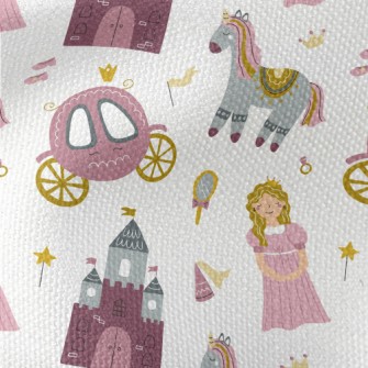 Fairytale Princess And Carriag Waterproof Canvas