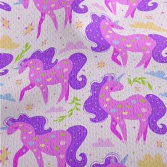 Apple Pattern Unicorn Athletic Mesh Flat Back