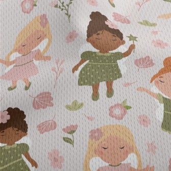 Fairy Tale Fairy And Flowers Athletic Mesh Flat Back