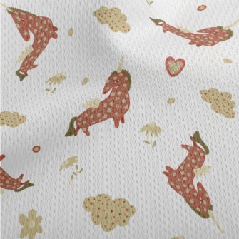 Fairytale Unicorn And White Cl Athletic Mesh Flat Back