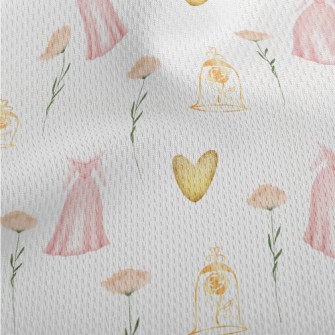 Princess Dress With Roses Athletic Mesh Flat Back
