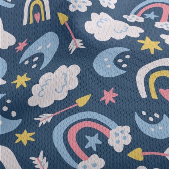 Rainbow At Night Athletic Mesh Flat Back