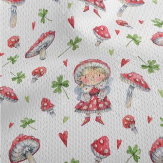 Red Magic Mushroom Elf Athletic Mesh Flat Back