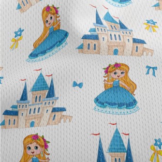 Beautiful Princess And Castle Athletic Mesh Flat Back