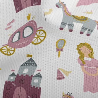 Fairytale Princess And Carriag Athletic Mesh Flat Back