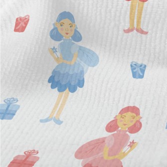 Blue And Pink Witch With Gift Terry