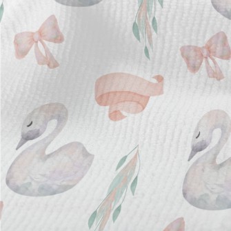 Watercolor Fairy Tale Swan Terry