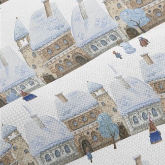 Winter Snowy Street Performance Linen