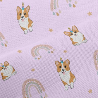 Cute Corgi And Rainbow Performance Linen