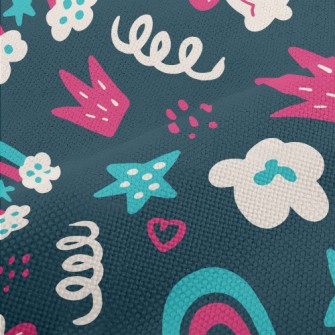 Playful Rainbow Graffiti Performance Linen