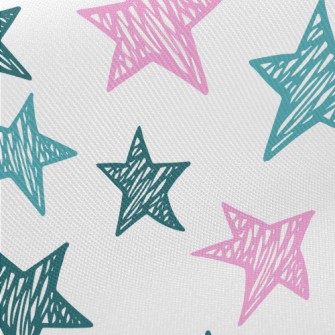 Hand Drawn Star Doodles Twill