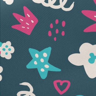 Playful Rainbow Graffiti Twill