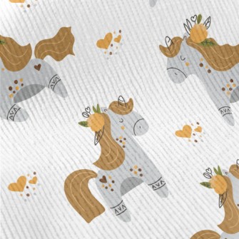 Cartoon Grey Unicorn Standard Corduroy