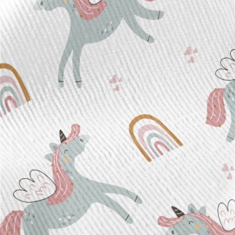 Happy Flying Unicorn Standard Corduroy