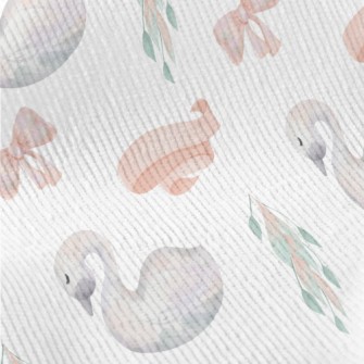 Watercolor Fairy Tale Swan Standard Corduroy