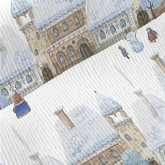Winter Snowy Street Standard Corduroy