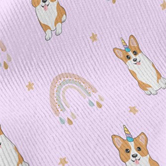 Cute Corgi And Rainbow Standard Corduroy