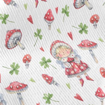 Red Magic Mushroom Elf Standard Corduroy
