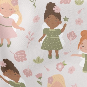 Fairy Tale Fairy And Flowers Stretch Ponte