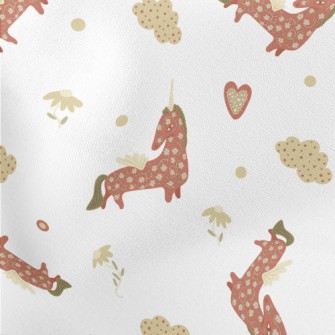Fairytale Unicorn And White Cl Stretch Ponte