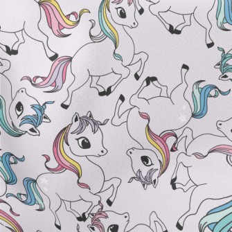 Cute Colorful Unicorn Stretch Ponte