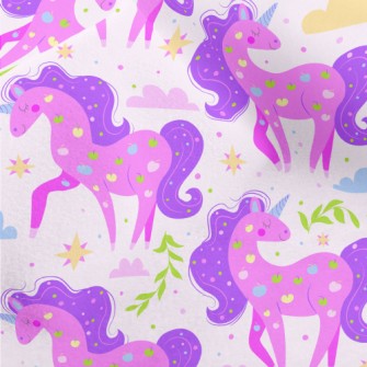 Apple Pattern Unicorn Micro Fleece
