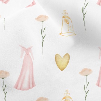 Princess Dress With Roses Micro Fleece