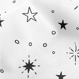 Hand Drawn Various Stars Micro Fleece