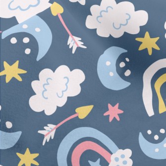 Rainbow At Night Micro Fleece