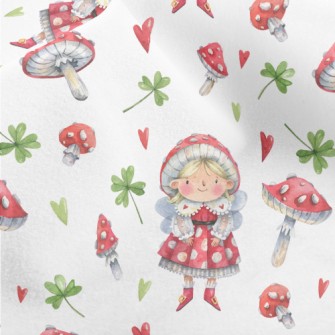 Red Magic Mushroom Elf Micro Fleece