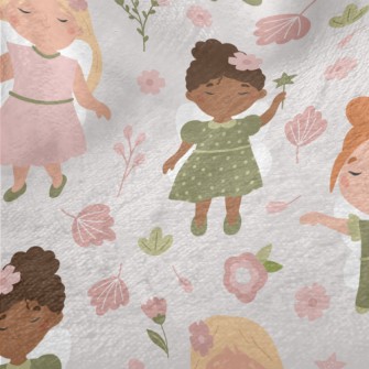 Fairy Tale Fairy And Flowers Minky