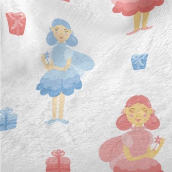 Blue And Pink Witch With Gift Minky