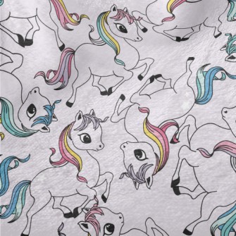 Cute Colorful Unicorn Minky