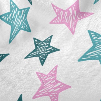 Hand Drawn Star Doodles Minky