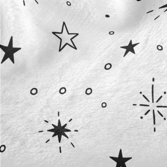 Hand Drawn Various Stars Minky