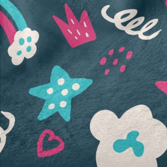 Playful Rainbow Graffiti Minky