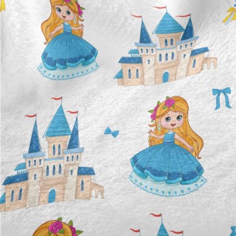 Beautiful Princess And Castle Minky