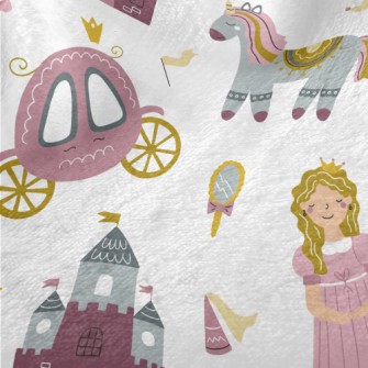 Fairytale Princess And Carriag Minky