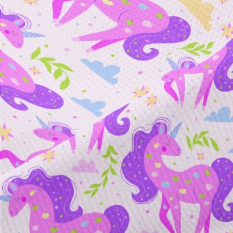 Apple Pattern Unicorn Piqué