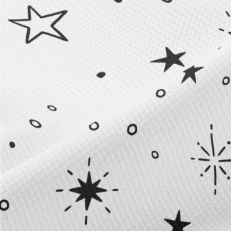 Hand Drawn Various Stars Piqué