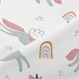Happy Flying Unicorn Piqué