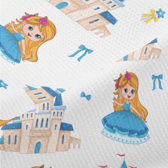 Beautiful Princess And Castle Piqué