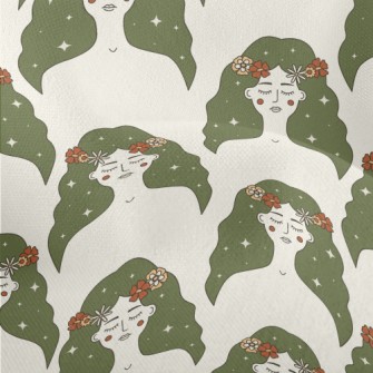 Retro Forest Witch Lightweight Performance Linen