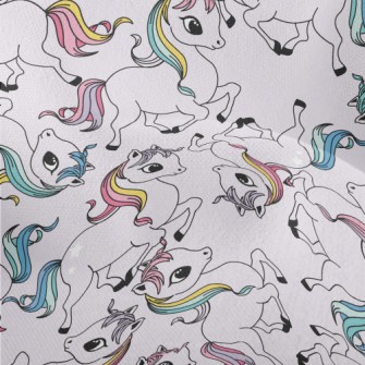 Cute Colorful Unicorn Lightweight Performance Linen