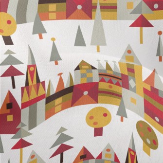 Cartoon Medieval Palace Lightweight Performance Linen