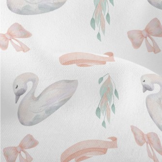 Watercolor Fairy Tale Swan Lightweight Performance Linen