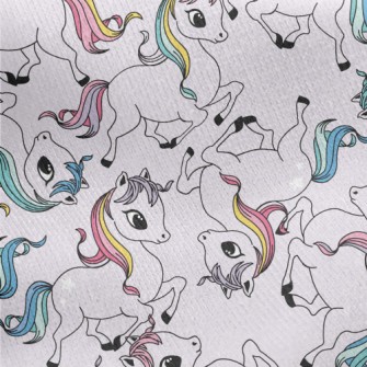 Cute Colorful Unicorn Jersey Backed Fleece