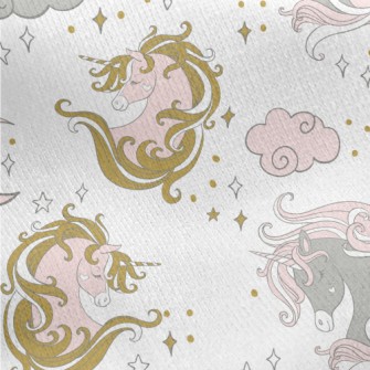 Unicorn Moon Nebula Jersey Backed Fleece