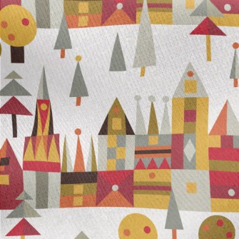 Cartoon Medieval Palace Jersey Backed Fleece