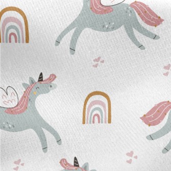 Happy Flying Unicorn Jersey Backed Fleece